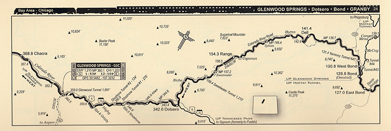 Sample of Bay Area to Chicago Route Map