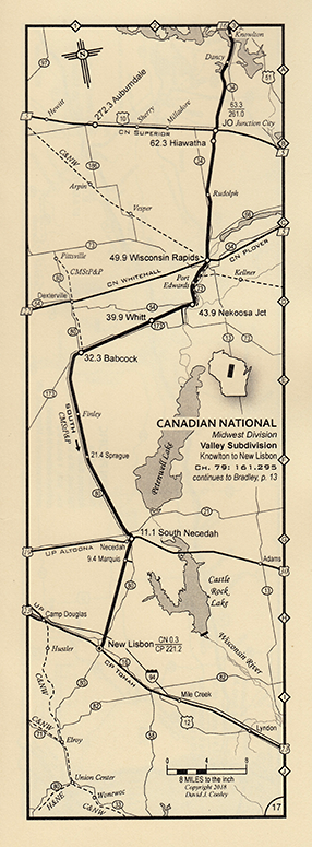 Sample of Wisconsin Railroad Map